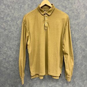 Onward Reserve Long Sleeve Polo Shirt Casual Cotton Olive Green Men's XL‎